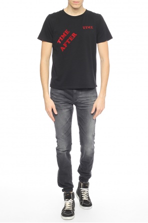 T-shirt with velvet lettering, zdjęcie 2 T-shirt with velvet lettering od Saint Laurent